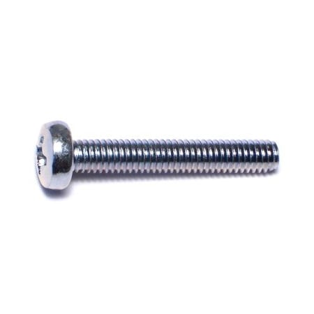 M4-0.70 X 25 Mm Phillips Pan Machine Screw, Zinc Plated Steel, 20 PK